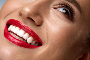 a woman getting dental bonding in humble tx