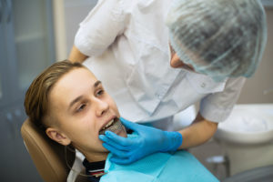 teen being fitted for night guards